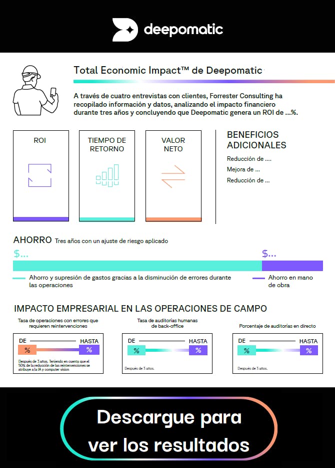 Infografía del Total Economic Impact™ de Deepomatic