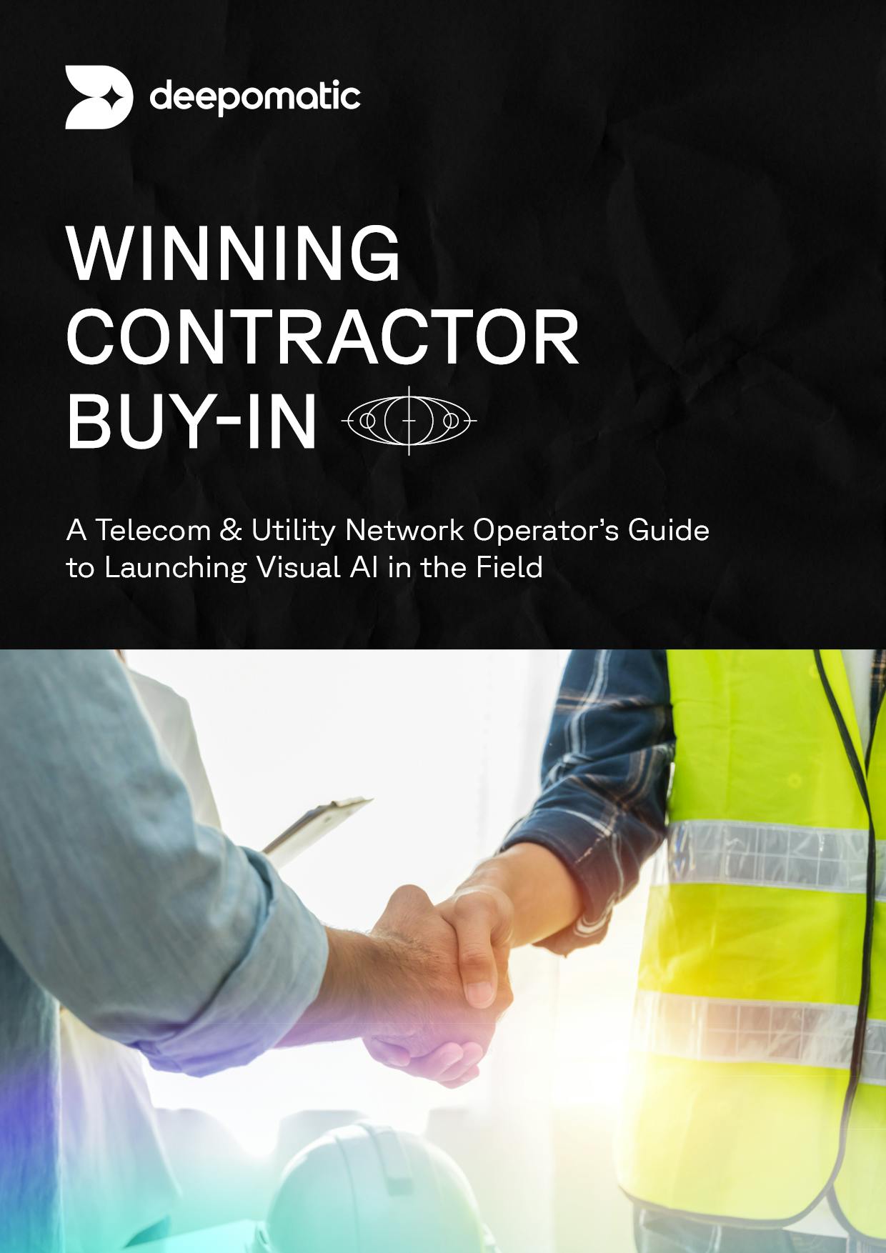 Cover of Deepomatic's eBook on How to win contractor's buy-in