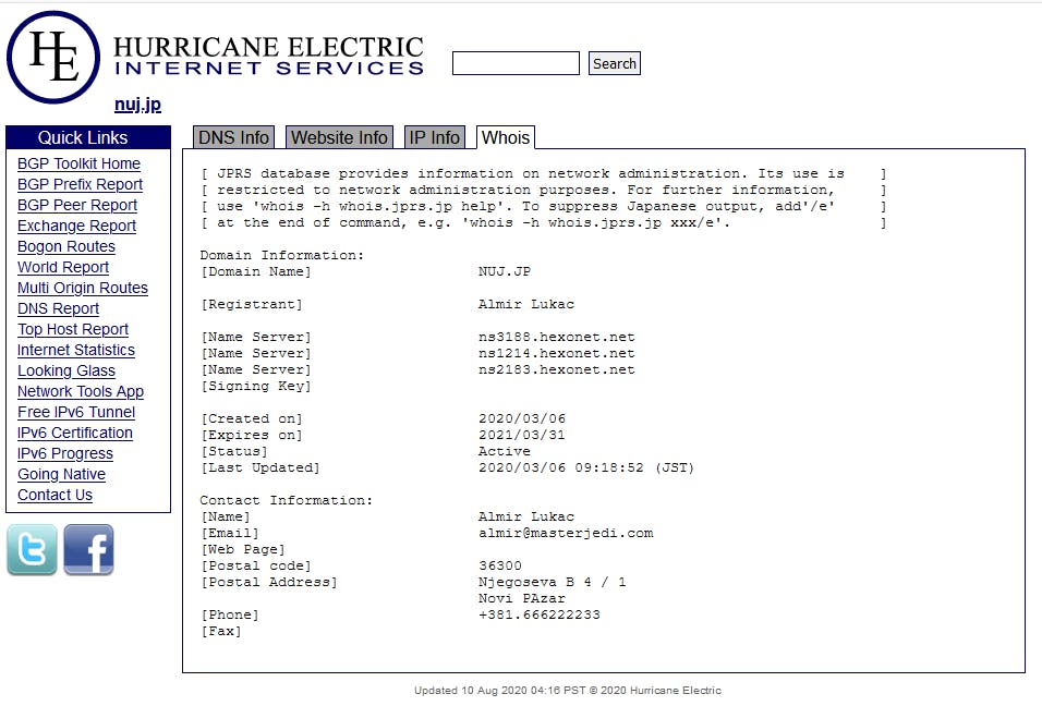 nuj.jp , registered by Almir Lukac 