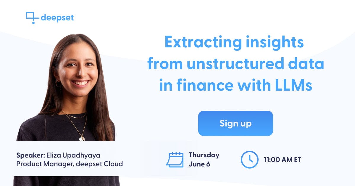 6th June 2024 - Webinar - Extracting insights from unstructured data in finance with LLMs