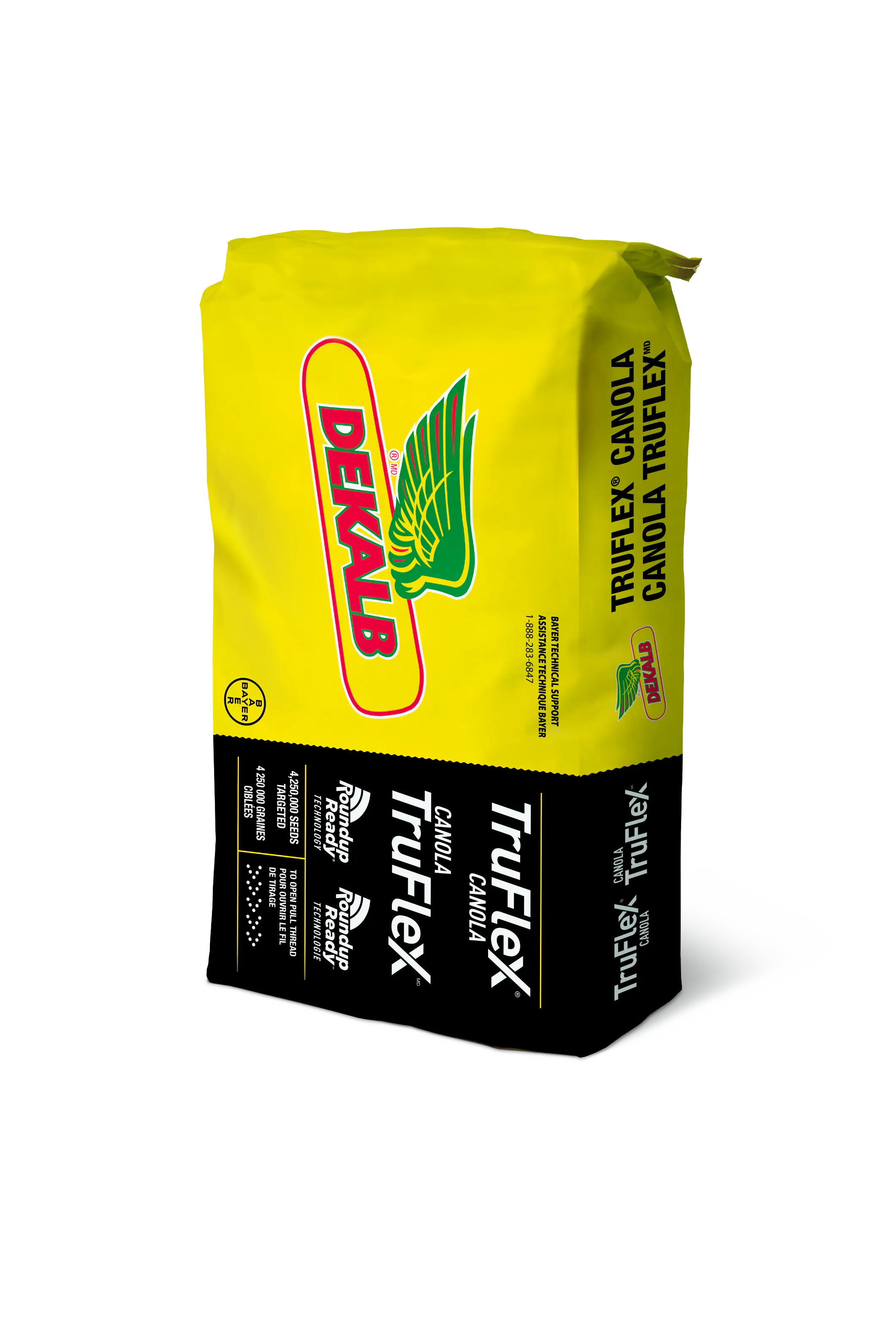 Image of a DEKALB TruFlex Canola with Roundup Ready Technology Yellow Bag