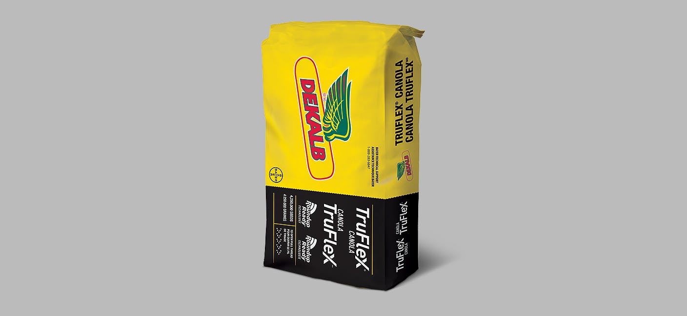 Image of a DEKALB TruFlex Canola with Roundup Ready Technology Yellow Bag