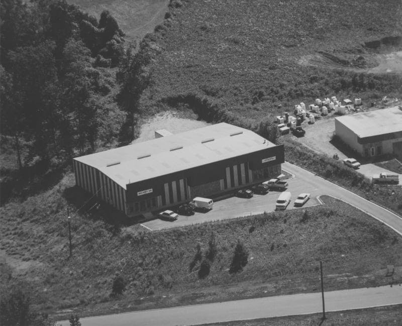 Aerial photo of Delaney's first 10,000 square foot warehouse