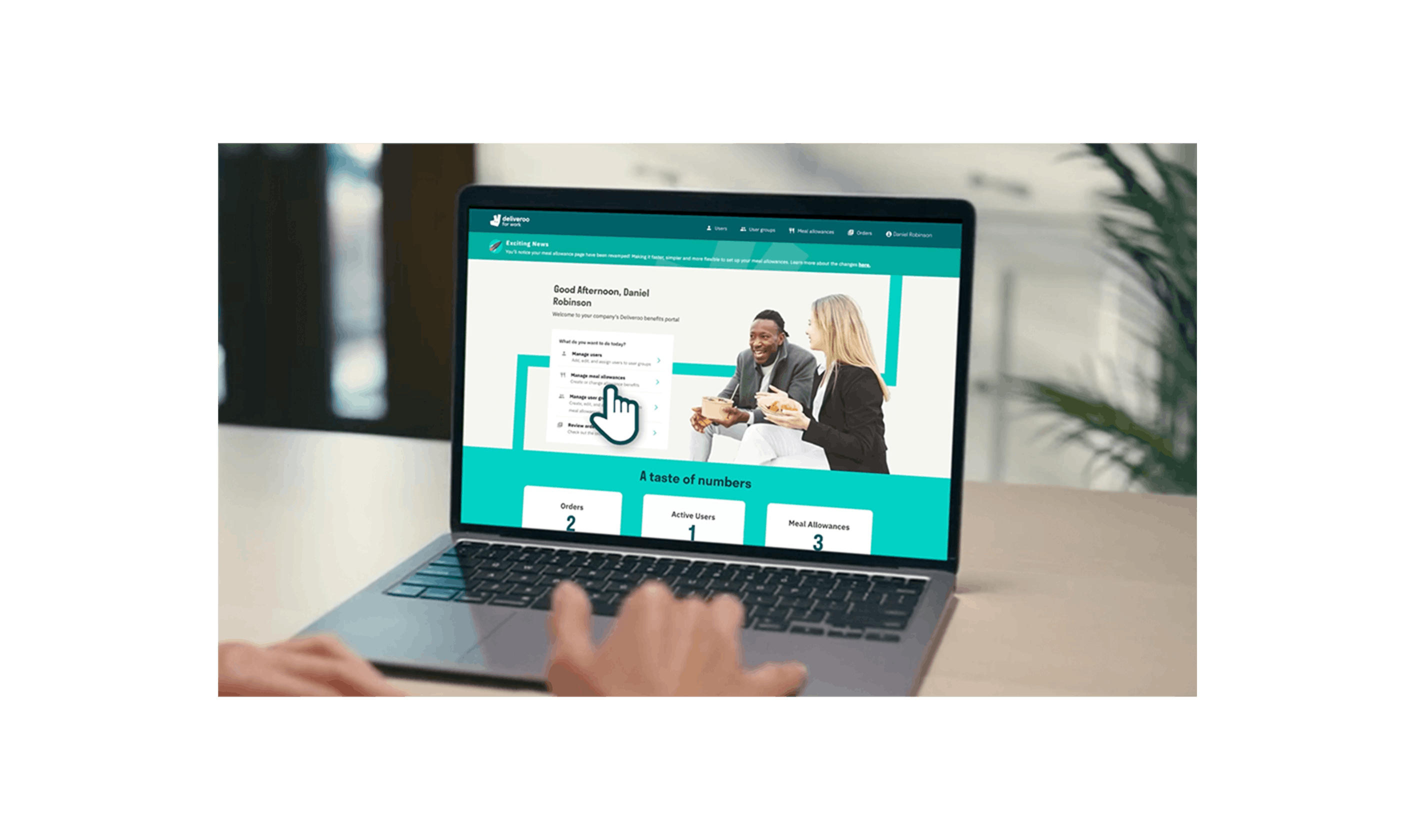 Deliveroo for Work business dashboard