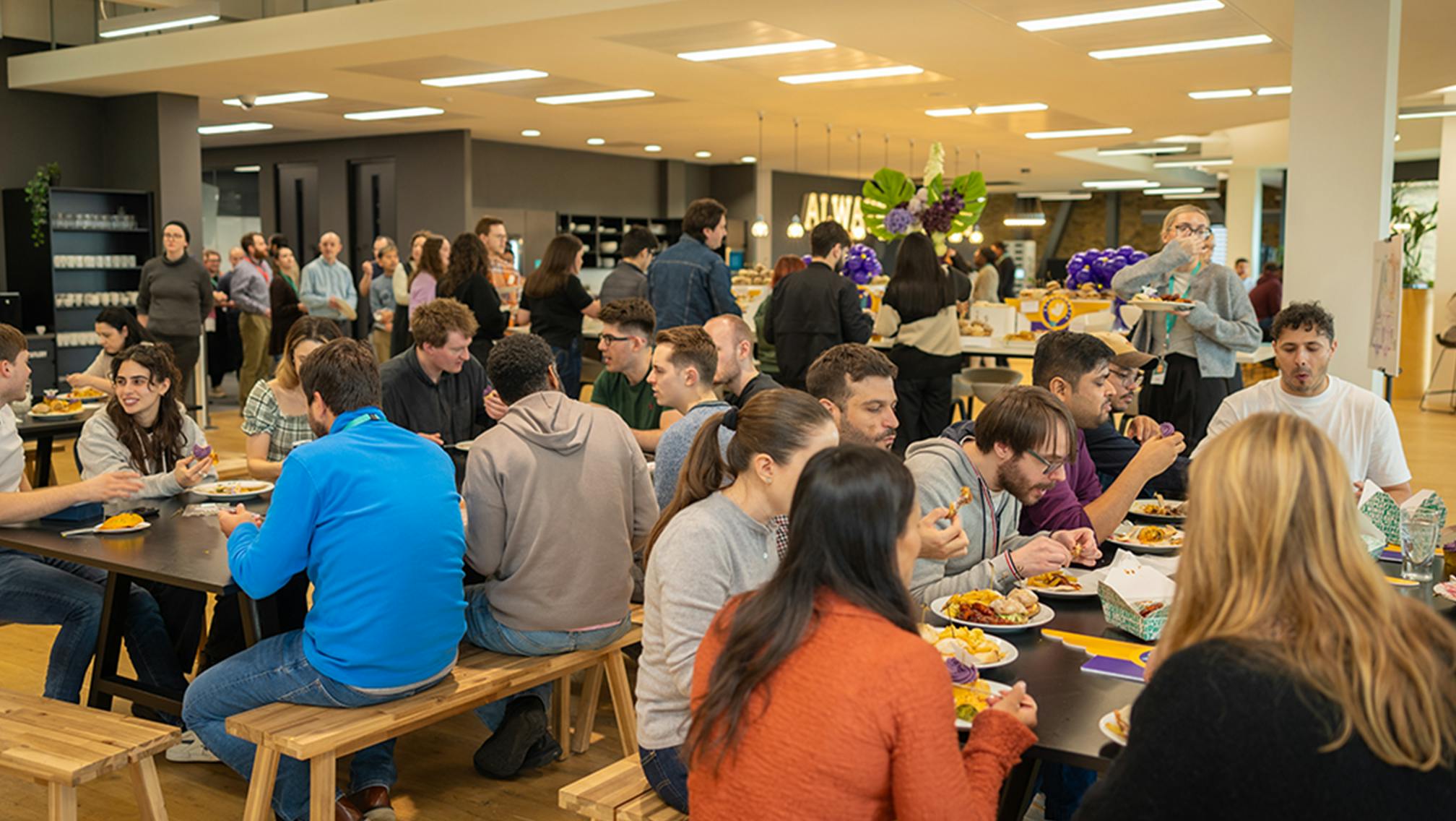 A large office event