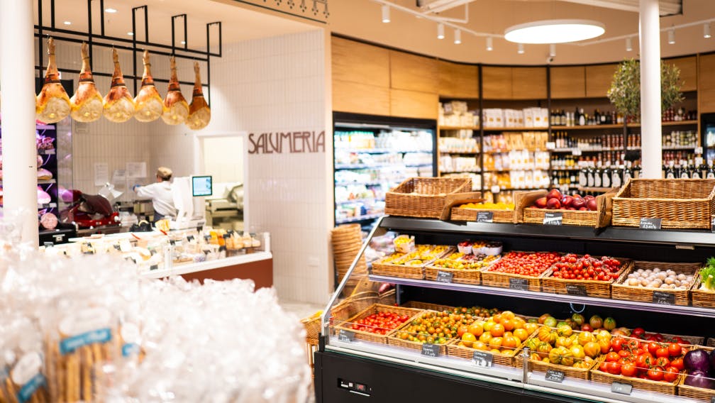 A grocery store selling fruits and vegetables