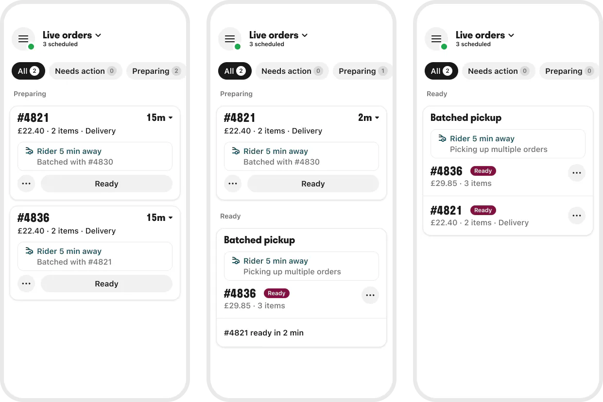 Stacked Order Experience on Order Manager 