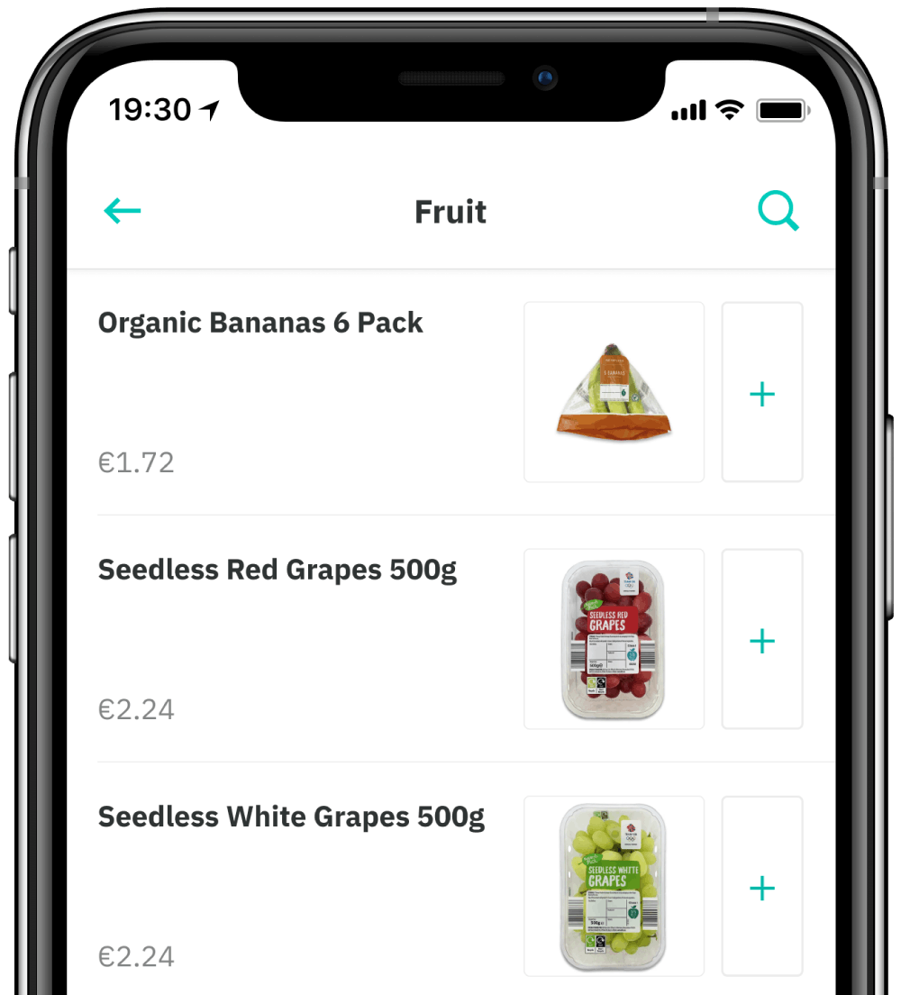 Groceries in app image