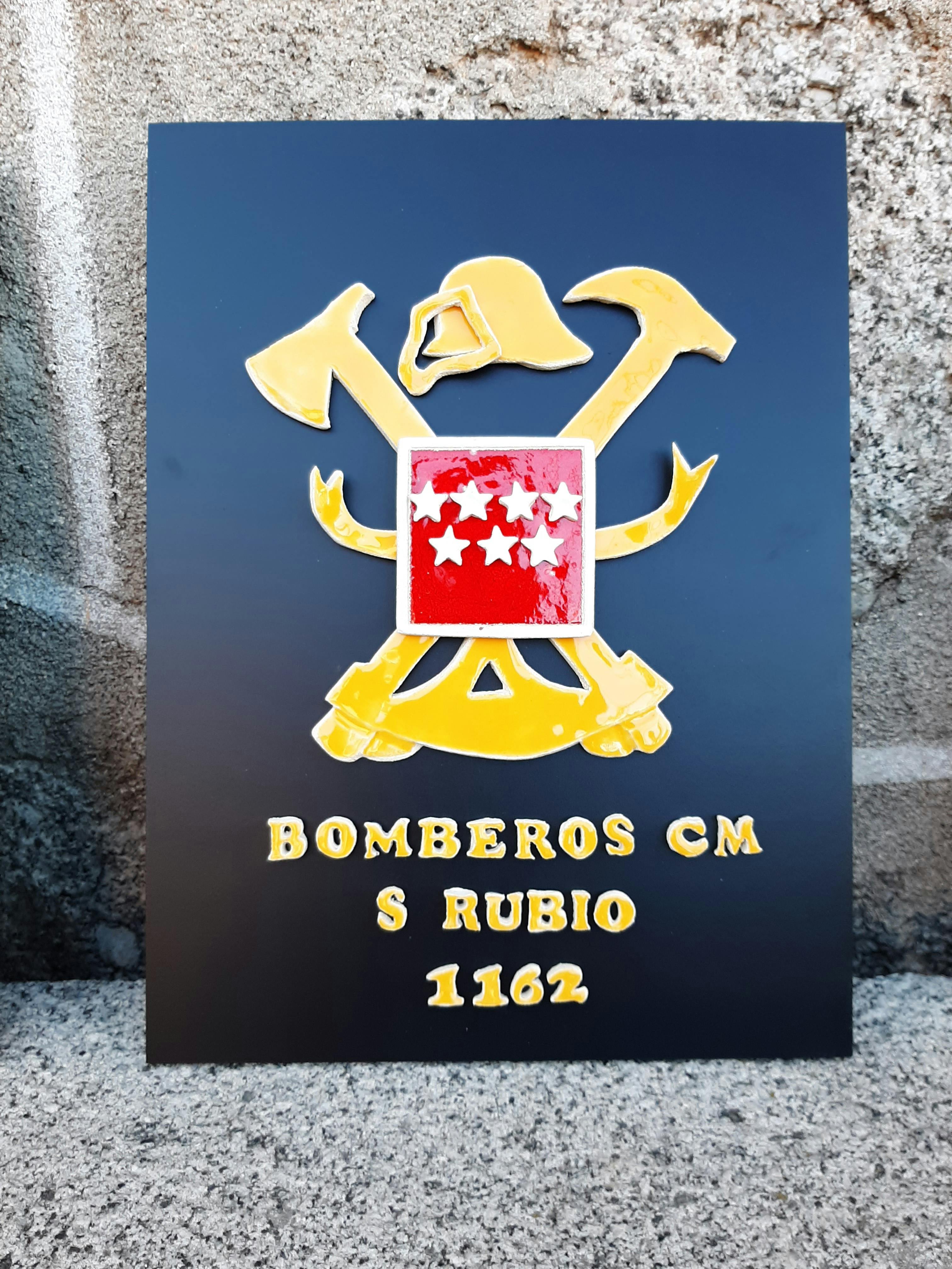 cuadro escudo bombero