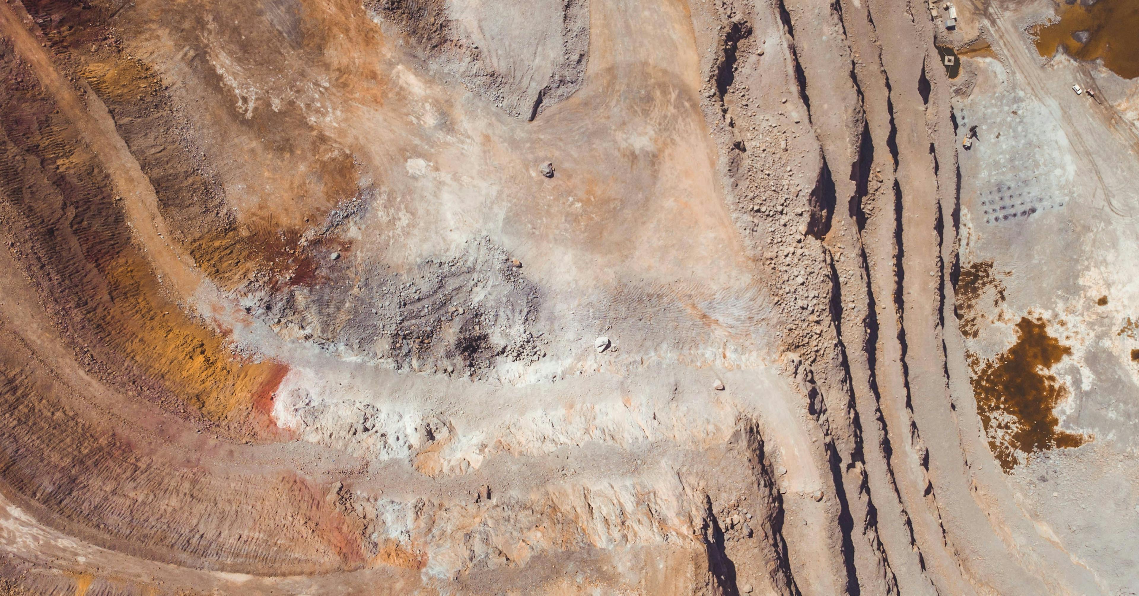 Aerial view of a mine.