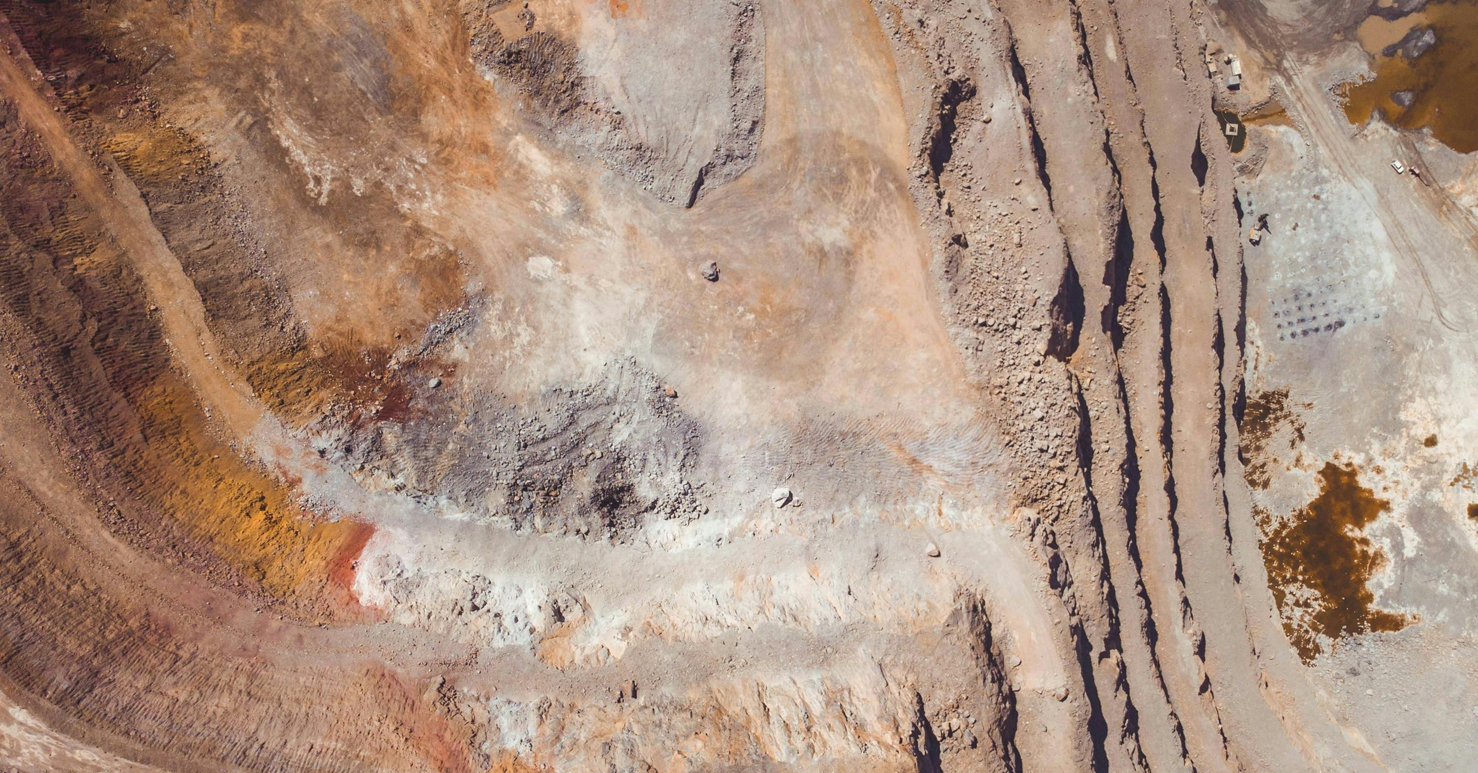 Aerial view of a mine.