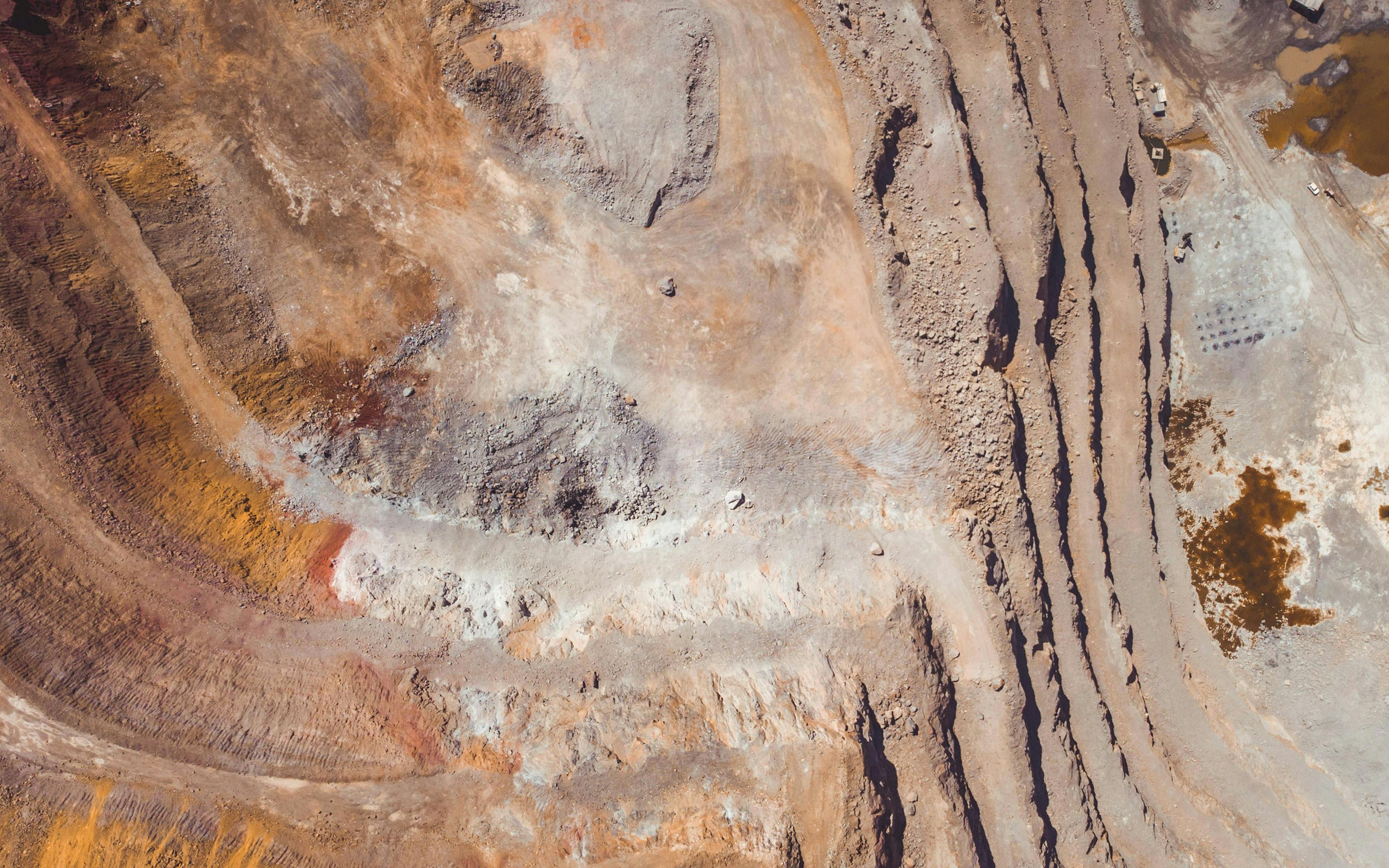 Aerial view of a mine.