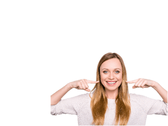 Ad- femeie care zambeste dupa detartraj | Dental Hygiene Center