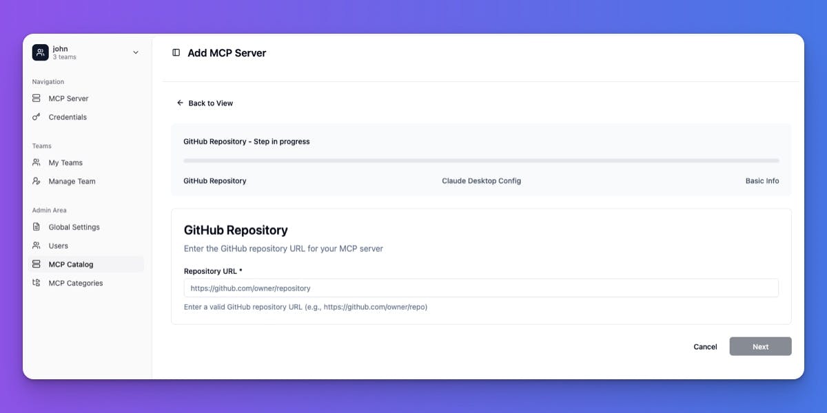DeployStack MCP Catalog