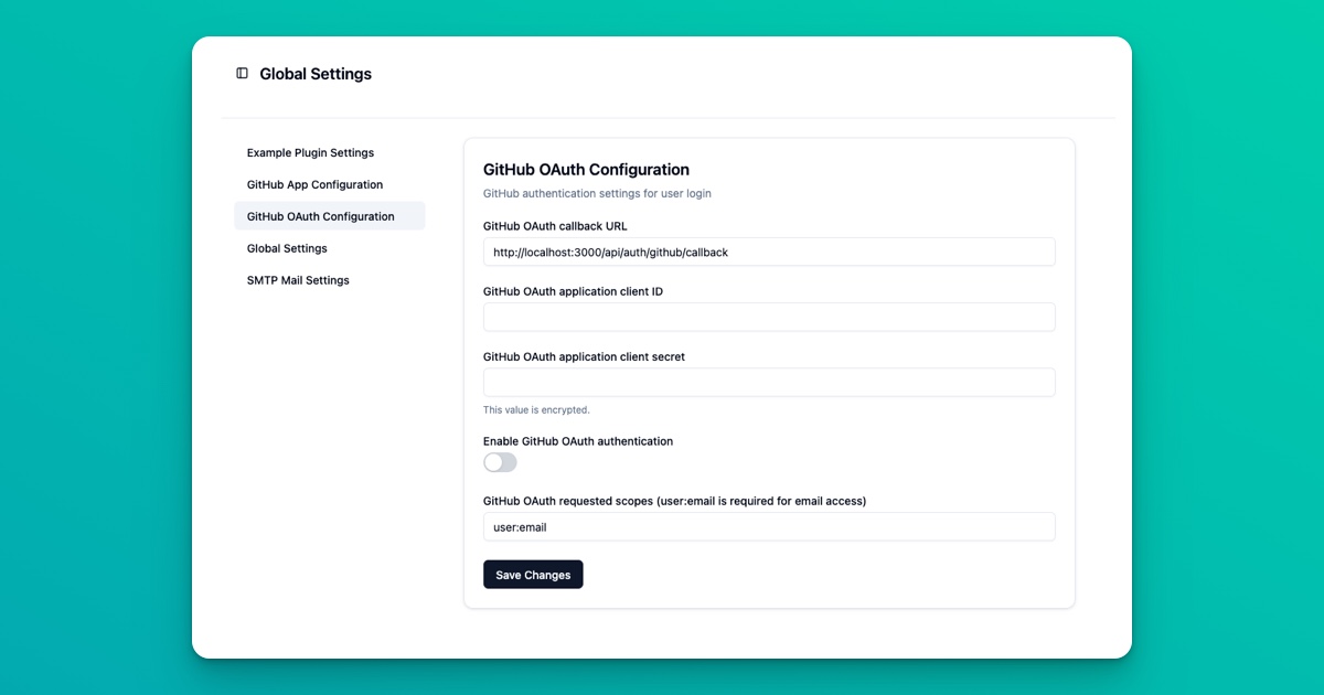 DeployStack GitHub Oauth app