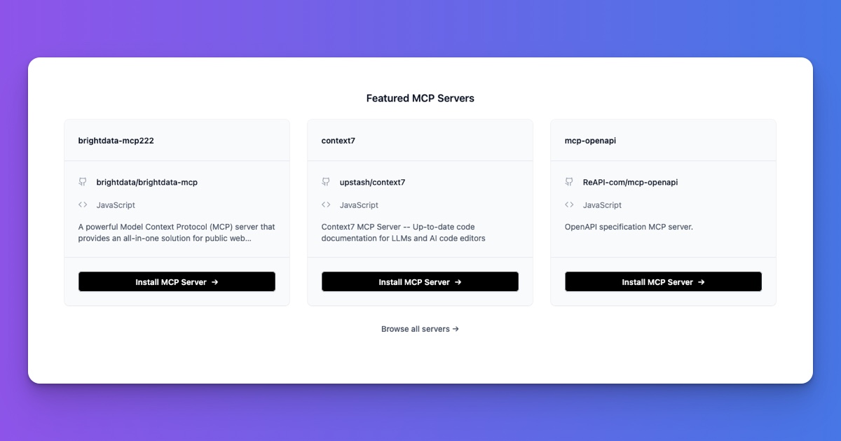 Pre-Install MCP Server and Favorites