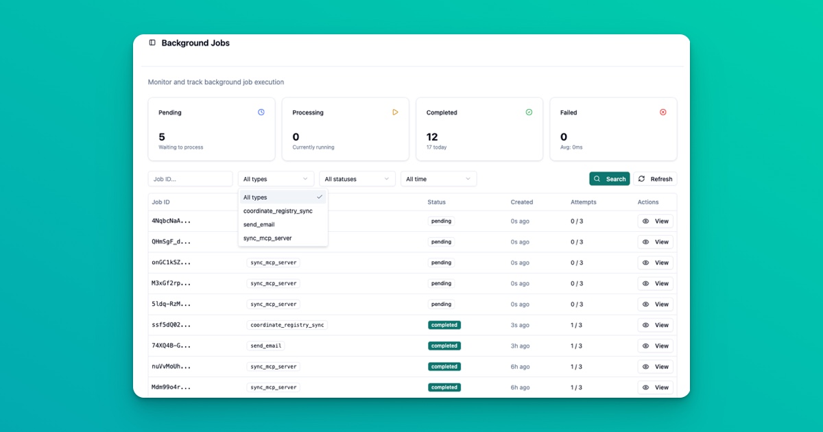 Job Queue DeployStack Search
