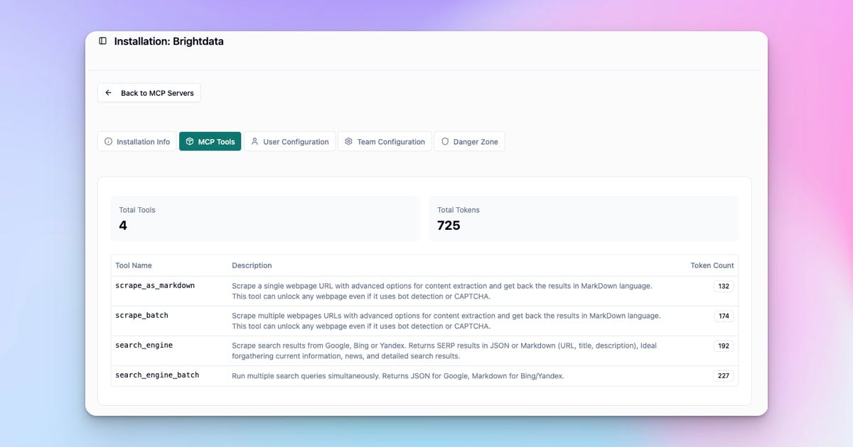 MCP Tool Metadata Collection & Display