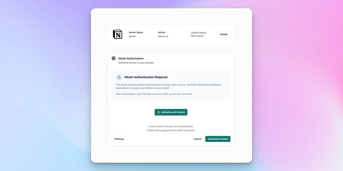 DeployStack MCP Server with OAuth