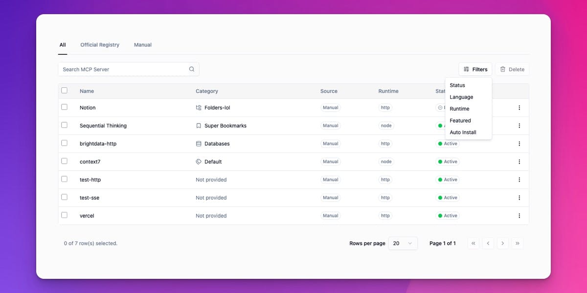 DeployStack MCP Catalog