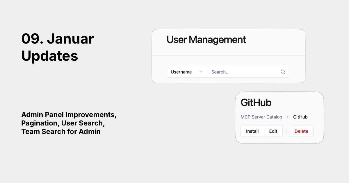 Admin Panel Improvements - Januar 2025