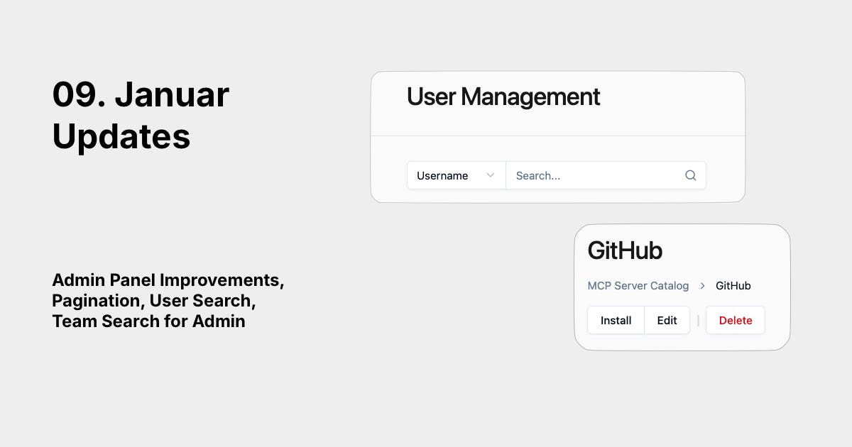 Admin Panel Improvements - Januar 2025