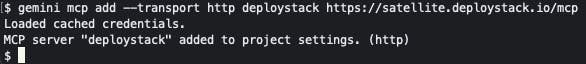 Add DeployStack to Gemini CLI as MCP Server