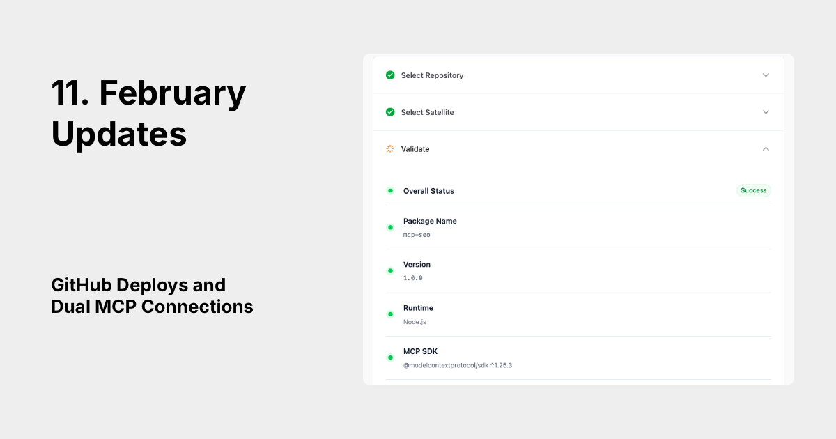 GitHub Deploys and Dual MCP Connections