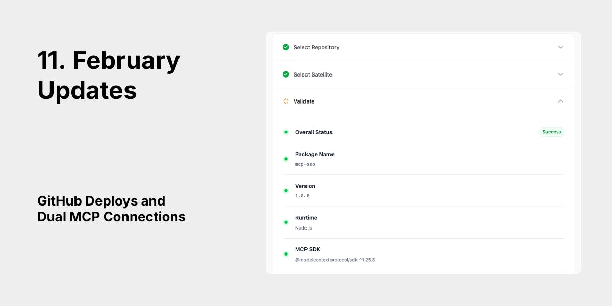 GitHub Deploys and Dual MCP Connections