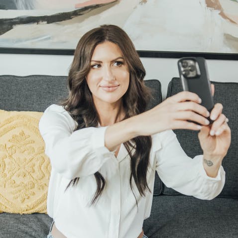 Step 1 - Woman Taking Photo on Phone