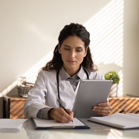 Physician working