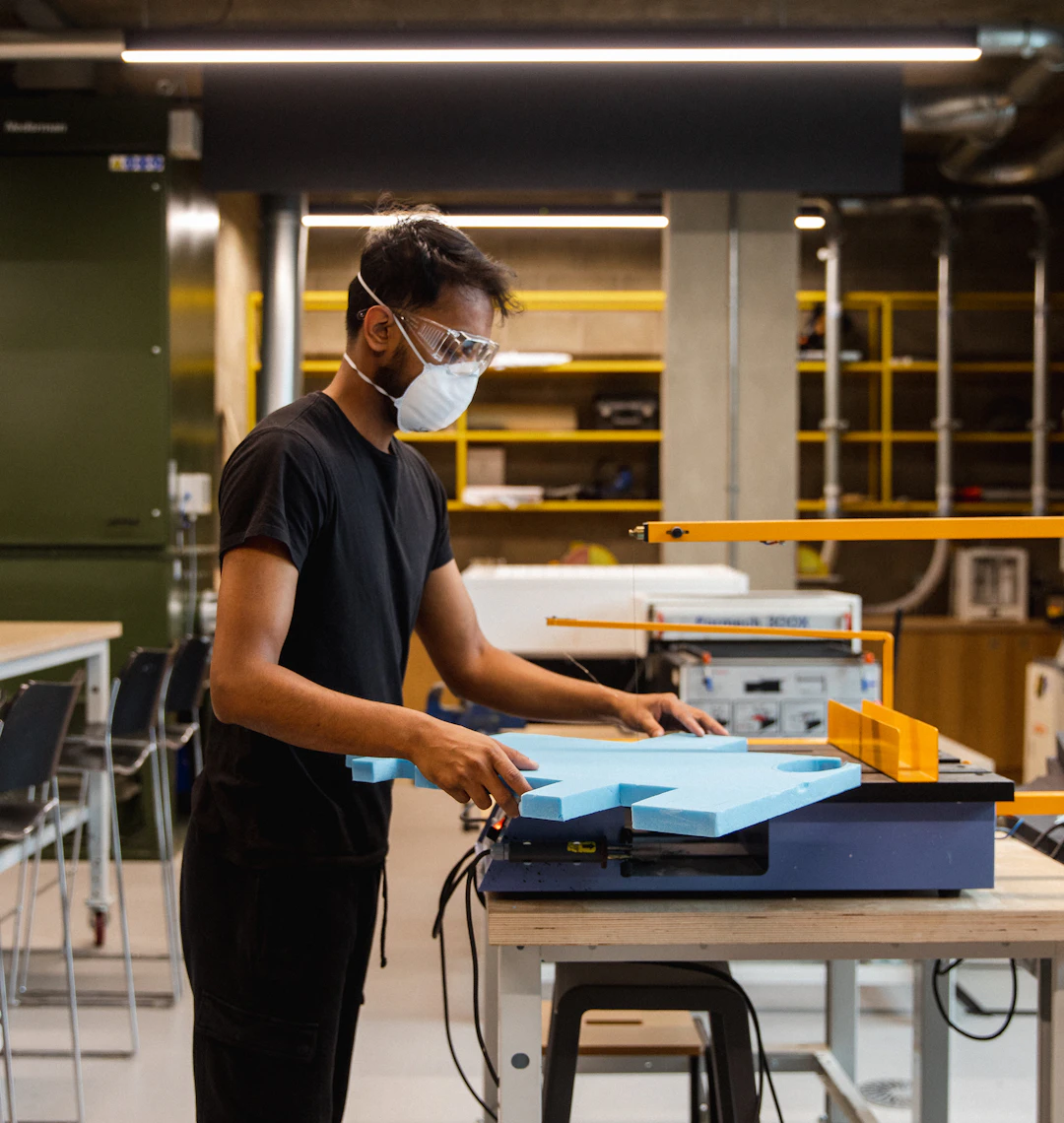 Image of a man in a workshop