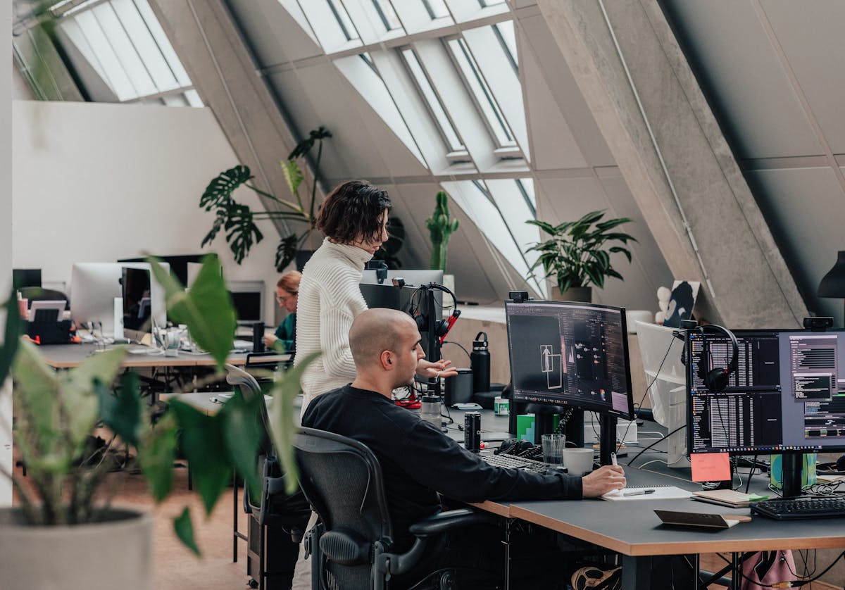 Image of a team of creatives working in their studio