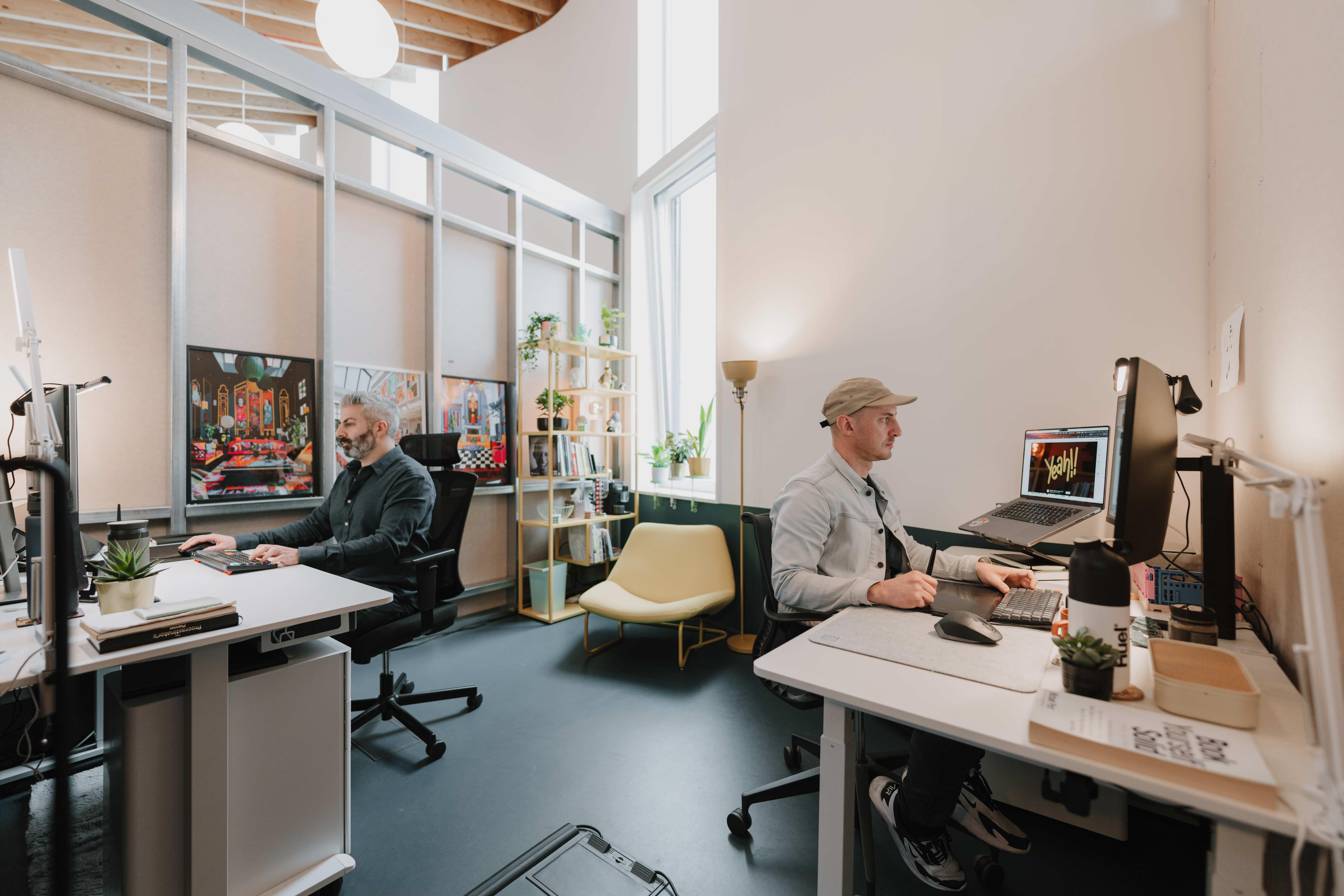 Serviced offices located in a coworking hub