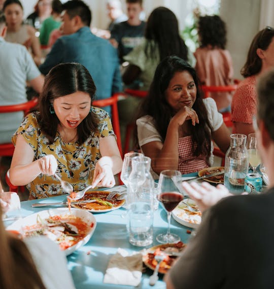 group of people enjoying a dinner