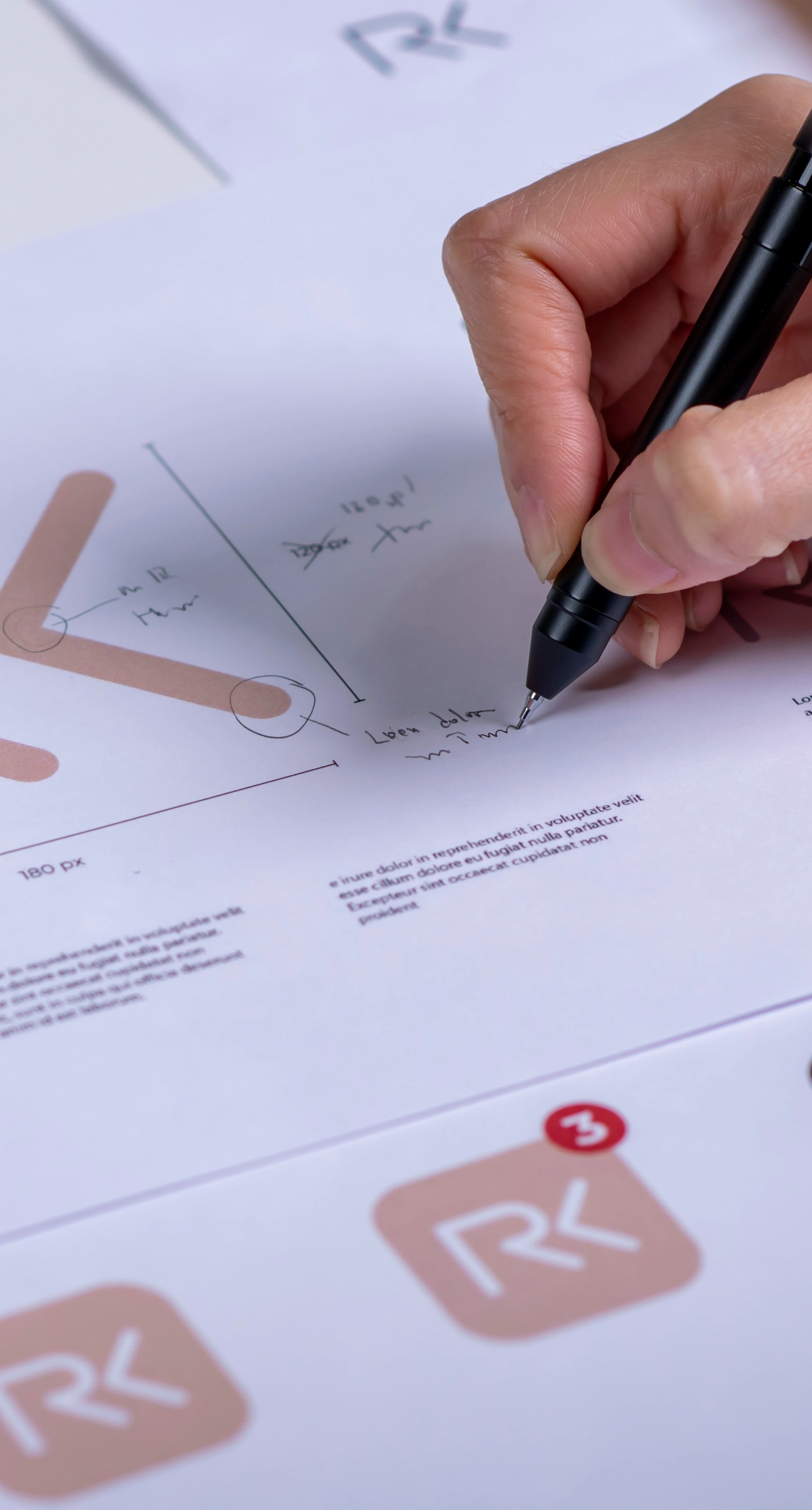 An image of someone designing a logo