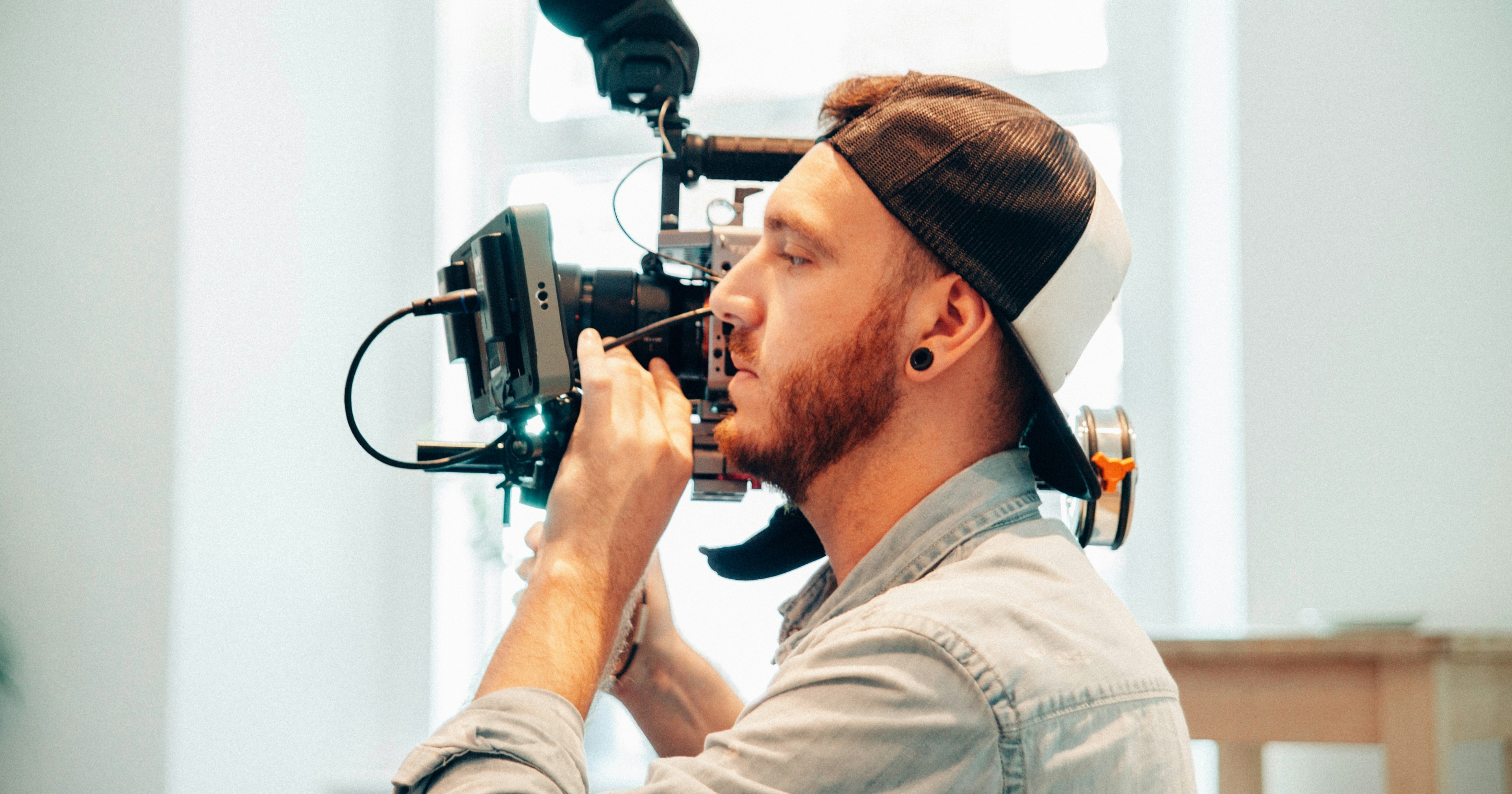 Designmc videographer during a corporate video shoot