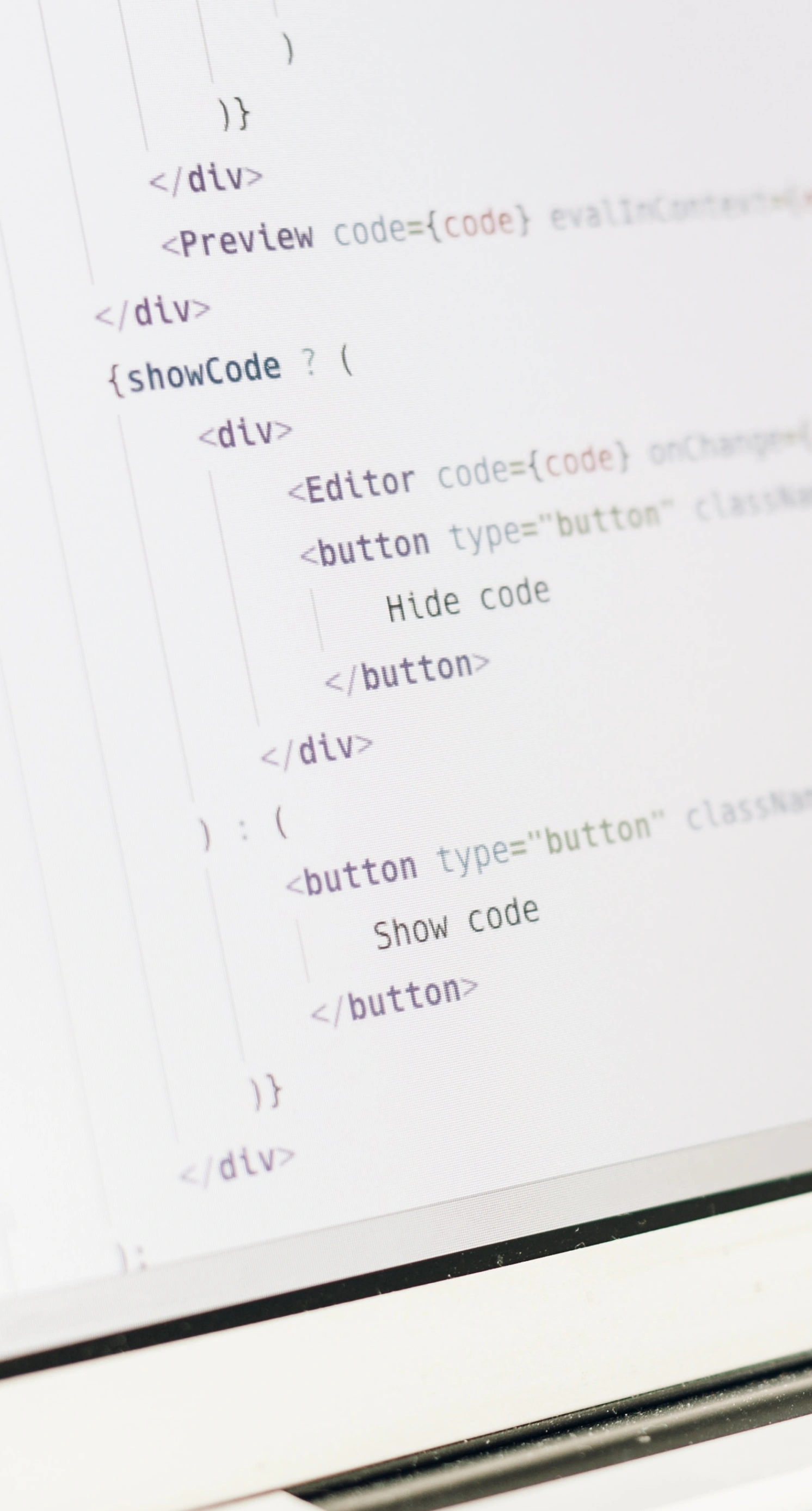 An image of a laptop screen with code on it