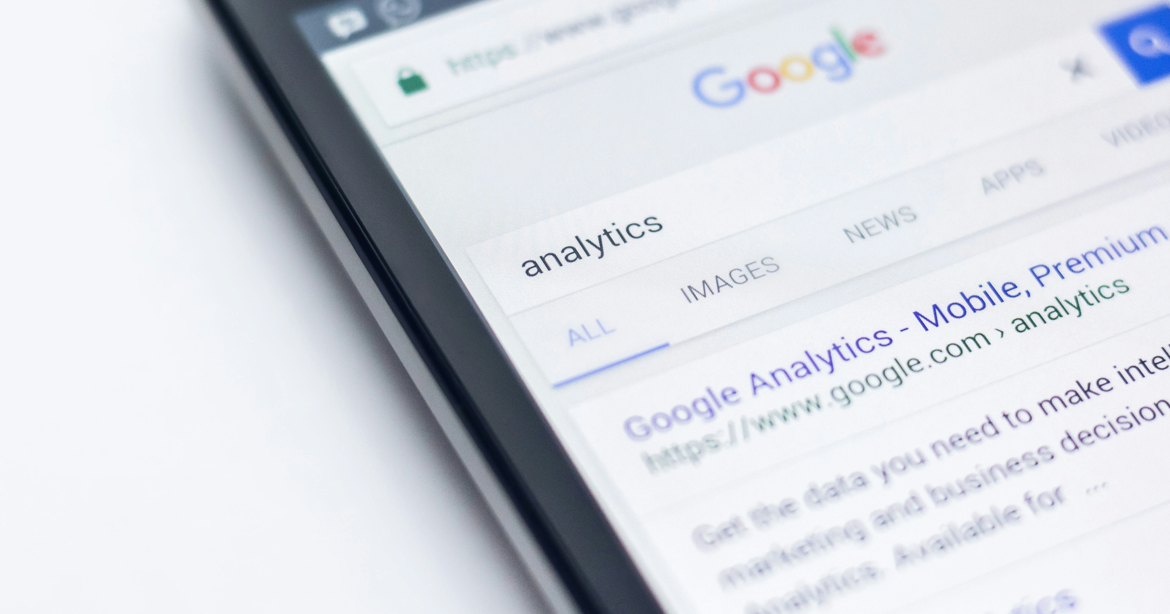 An image of a Google search on a tablet device