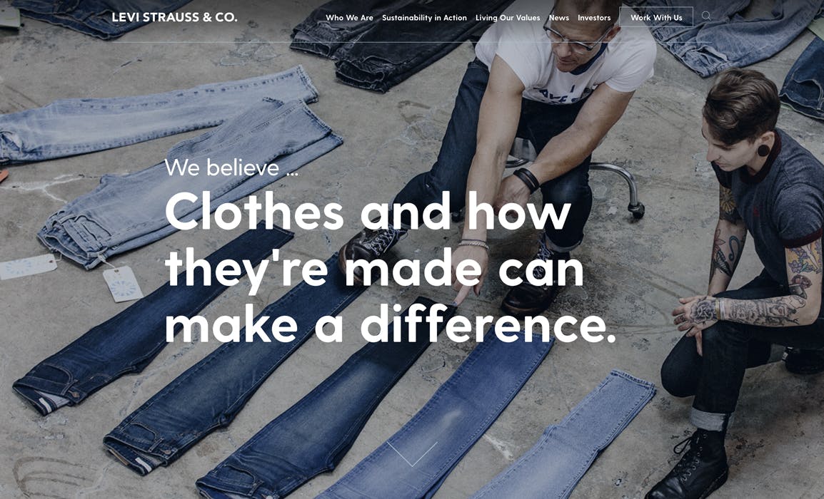 Levis website