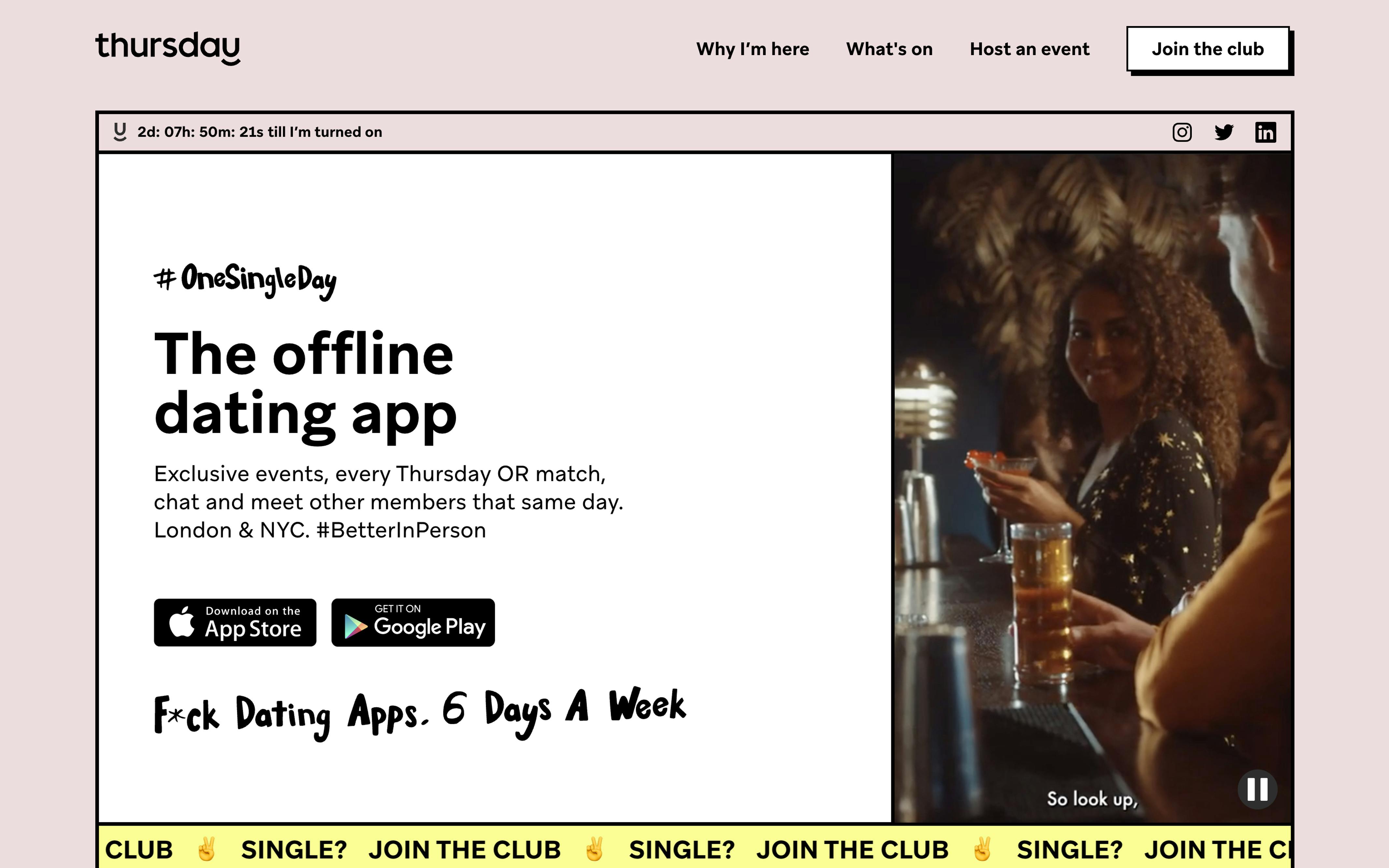 OneSingleDay the offline dating app