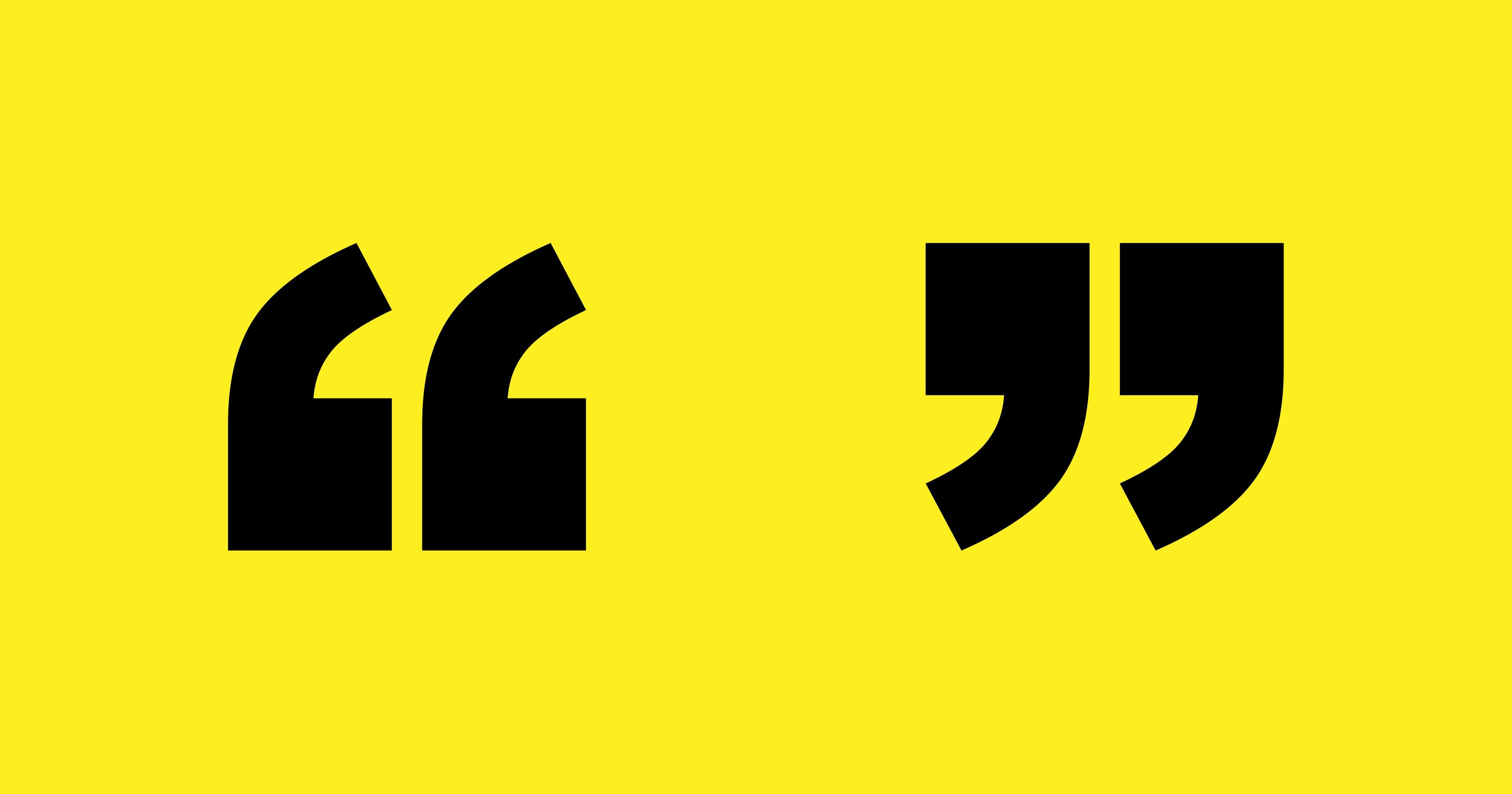 A stylised image of quotation marks