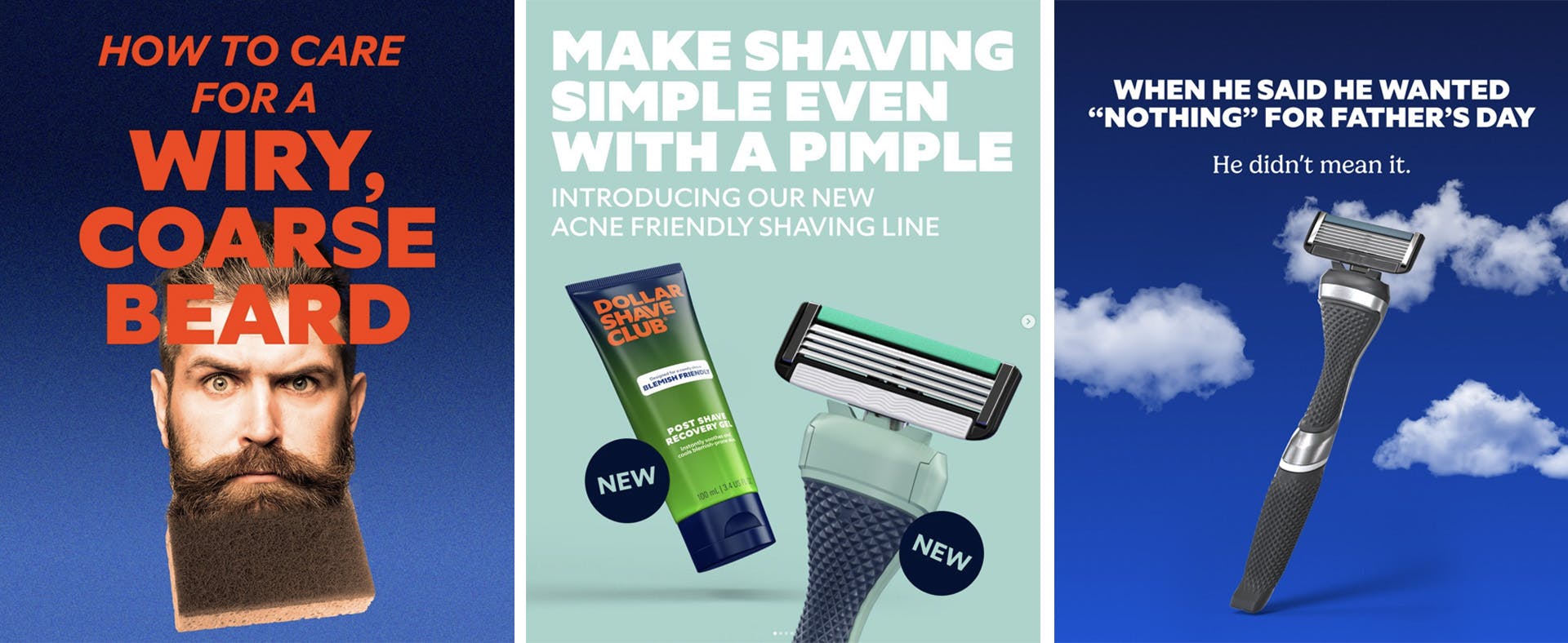 Image of Dollar shave social posts