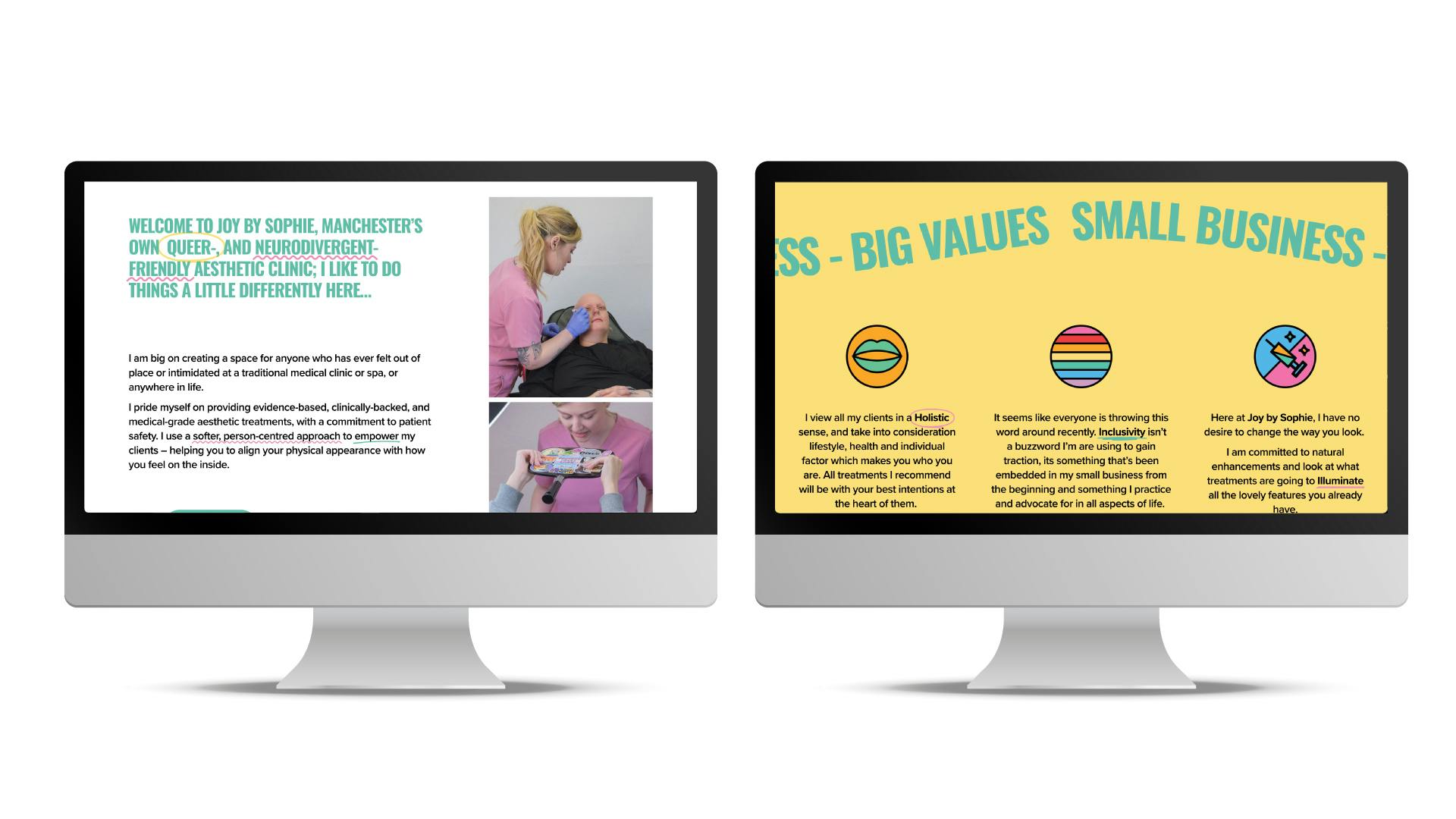 Joy website showcase