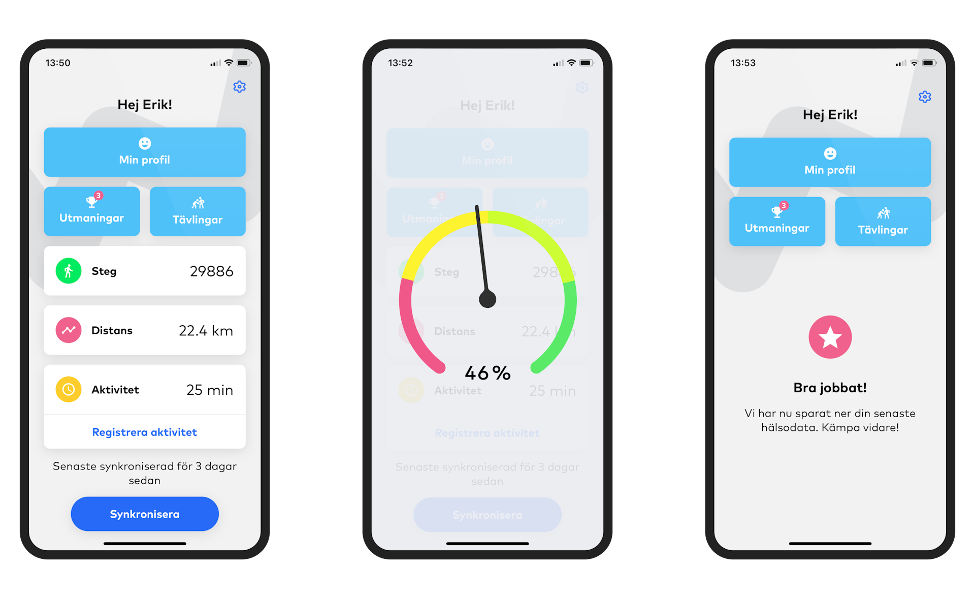 Synchronize health data
