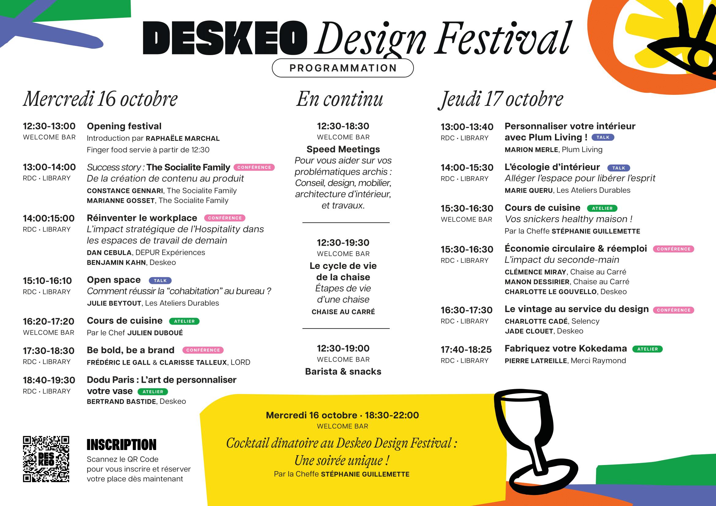 programme Deskeo design Festival 