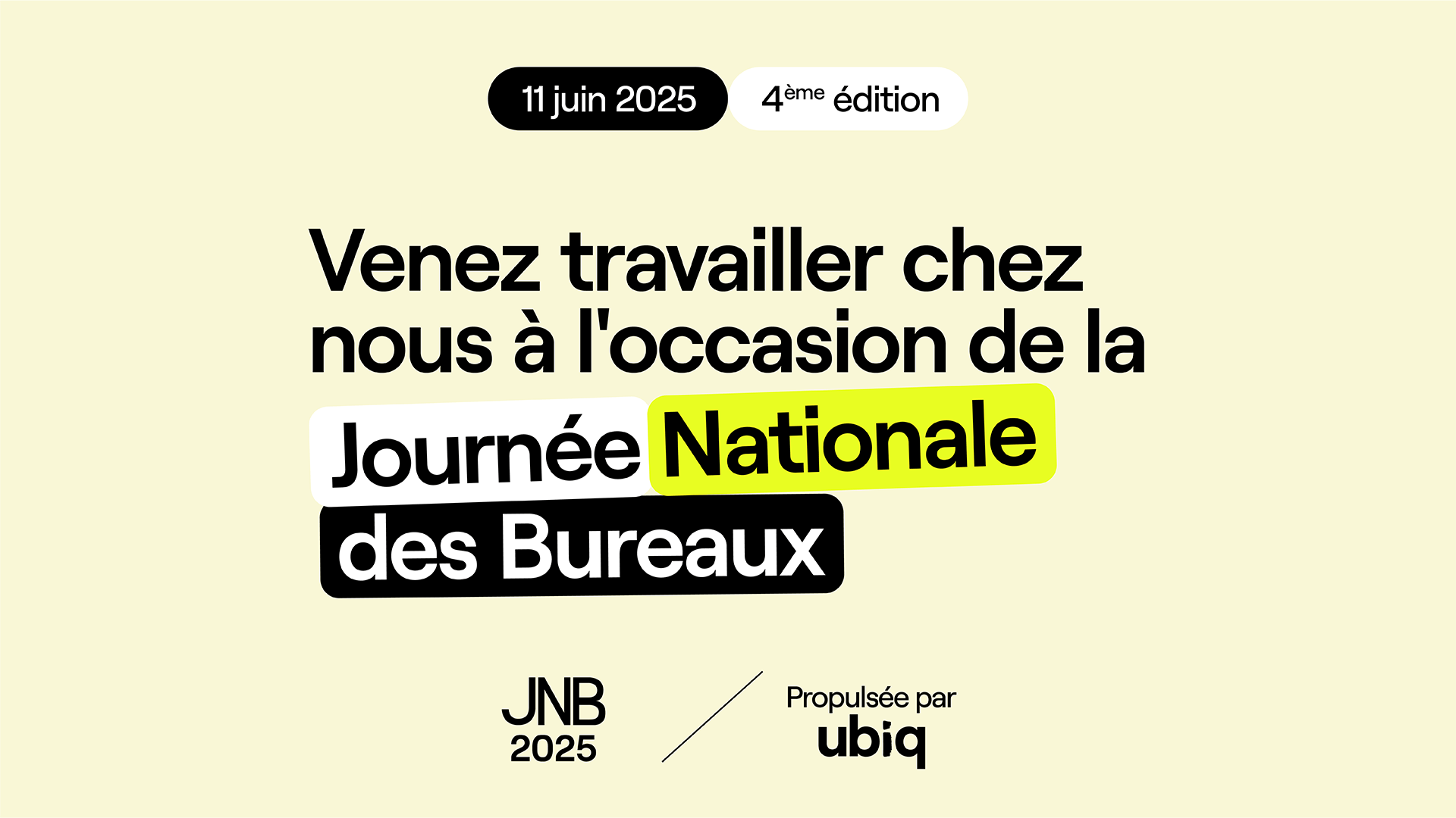 Journée Nationale des Bureaux 2025