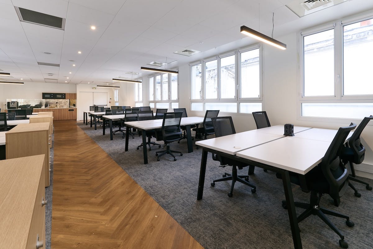 bureaux dans un open space