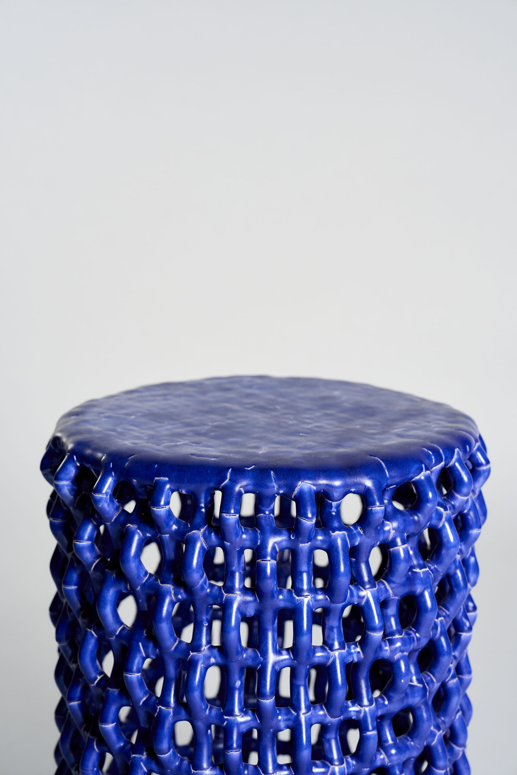 de sousa hughes scott daniel design ceramic rhombus table cobalt blue 4