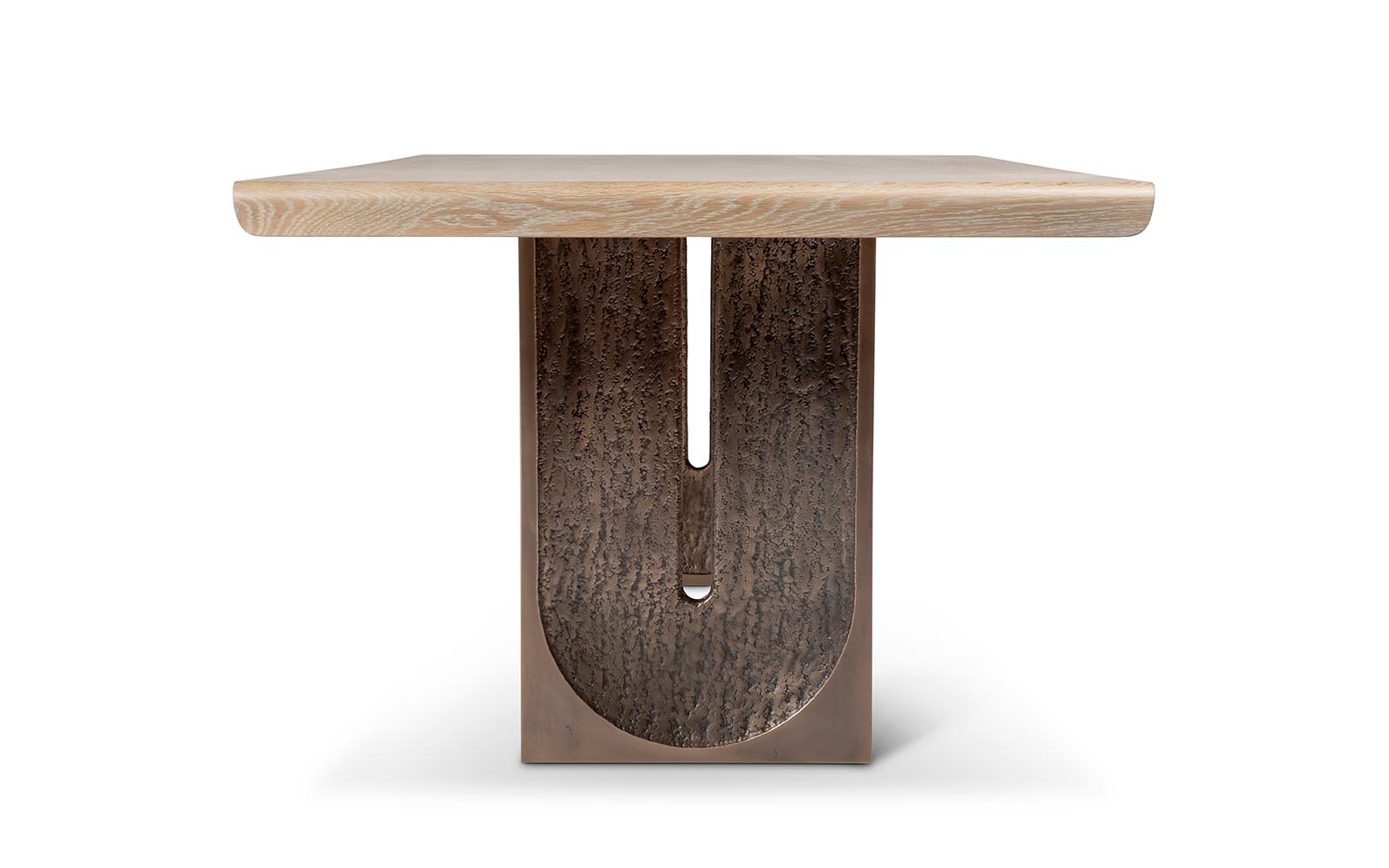 de sousa hughes Troscan Cloister Dining Table Bronze Base side